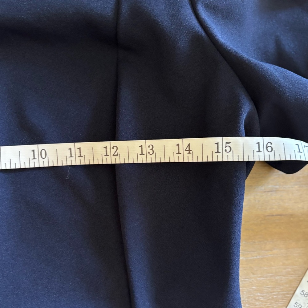 Calvin Klein Blue Sheath Dress Tulip Sleeve Knee Length Scuba Stretch, Sz 6 NWT - Picture 10 of 14
